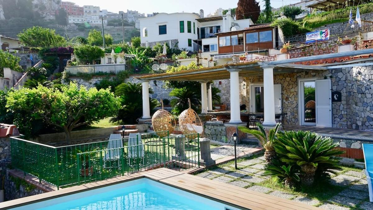 Villa Amalu Capri Piscina E Giardino Exterior foto